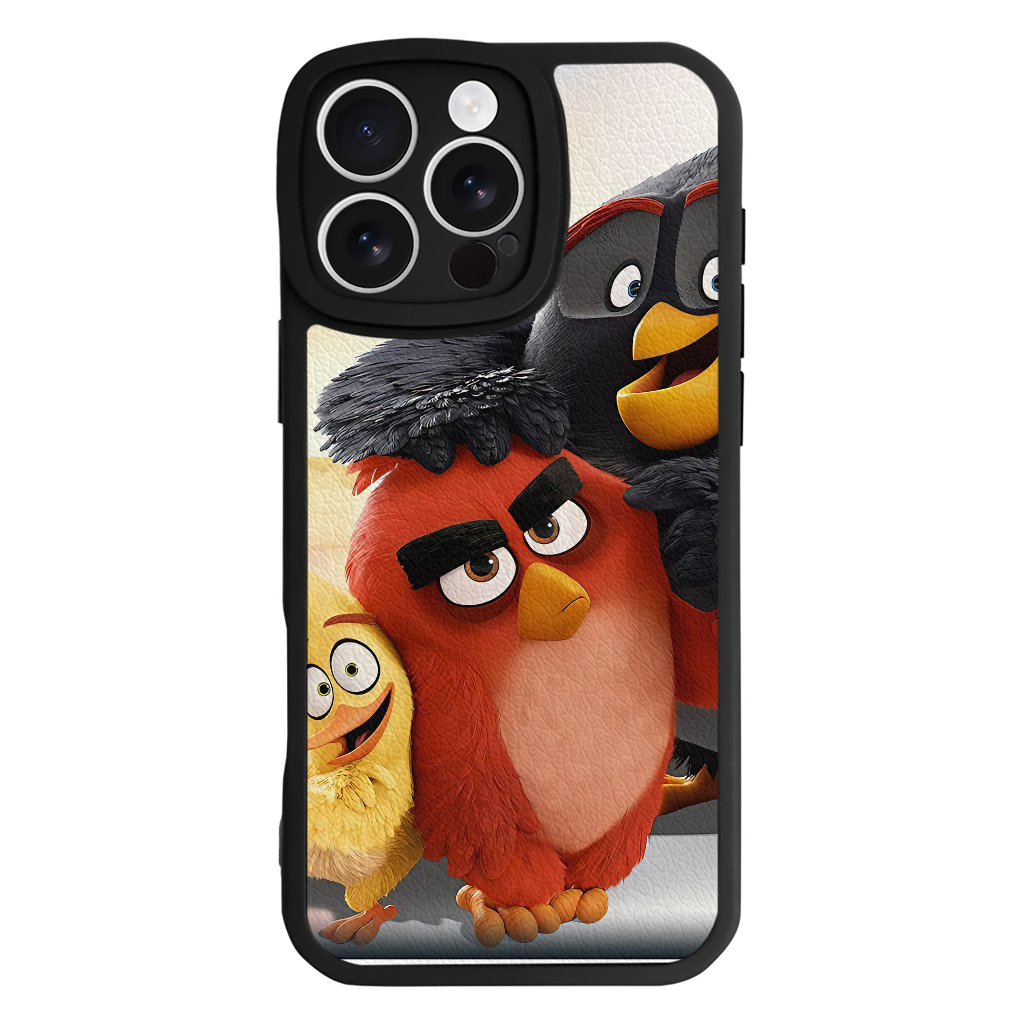 （画像用） Angry Birds アングリーバード 【iPhone 16シリーズ対応】シリコンスマホケース（レザー調） 材質：シリコン